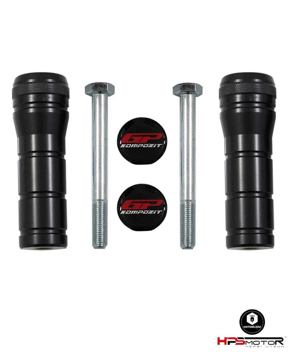 GP Kompozit Yamaha NMAX 125 / 155 2015-2024 Uyumlu Egzoz Koruma Takozu Siyah