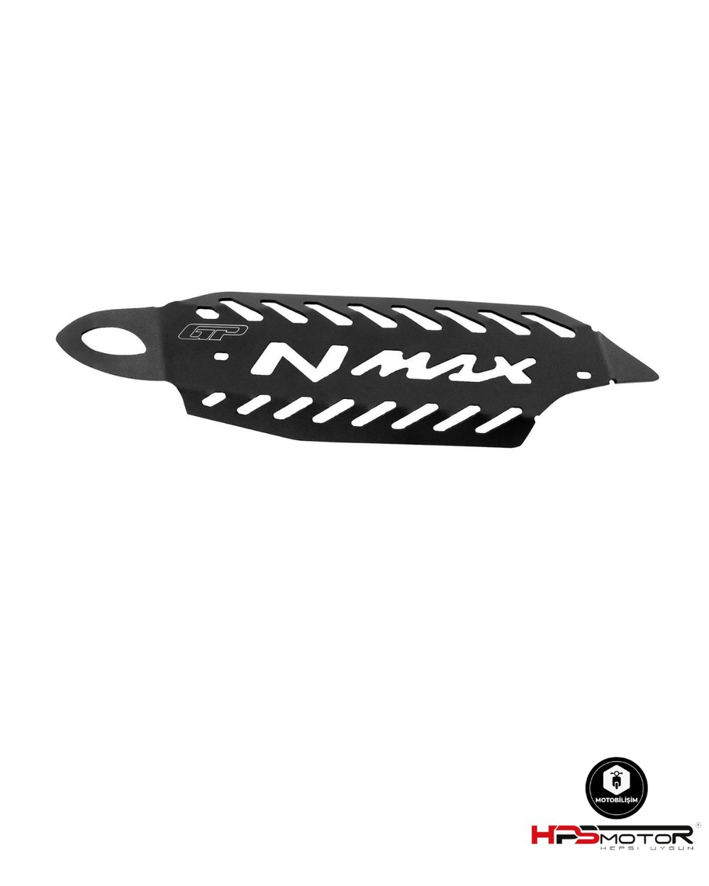 GP Kompozit Yamaha NMAX 125 / 155 2021-2024 Uyumlu Spor Egzoz Koruma Kapağı Siyah