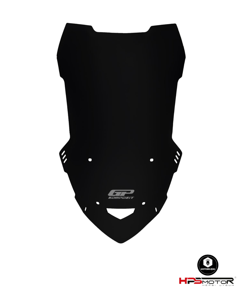 GP Kompozit Yamaha NMAX 125 / 155 2021-2024 Uyumlu Ön Cam Siyah