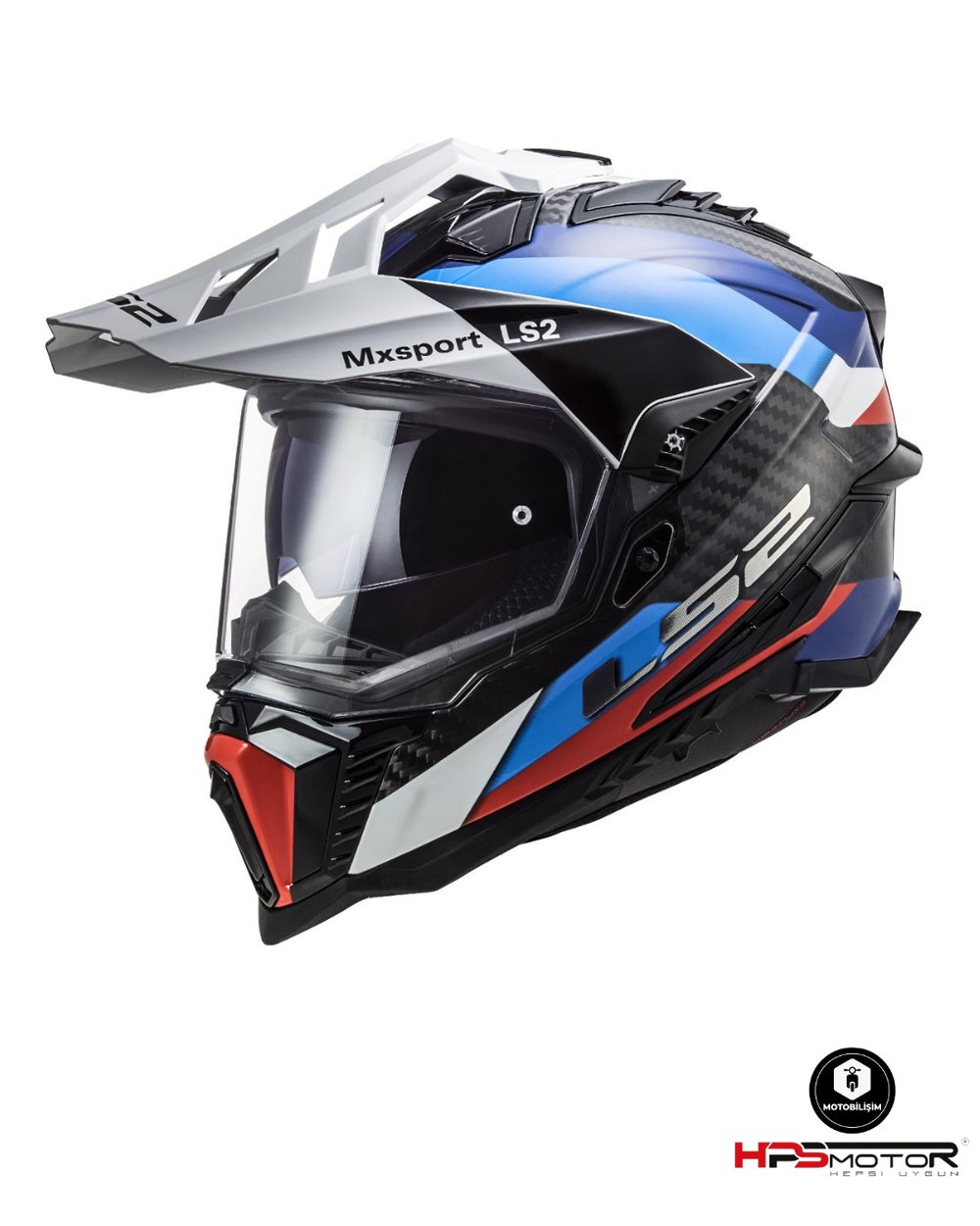 LS2 Explorer C Karbon Frontier Siyah-Mavi Kask