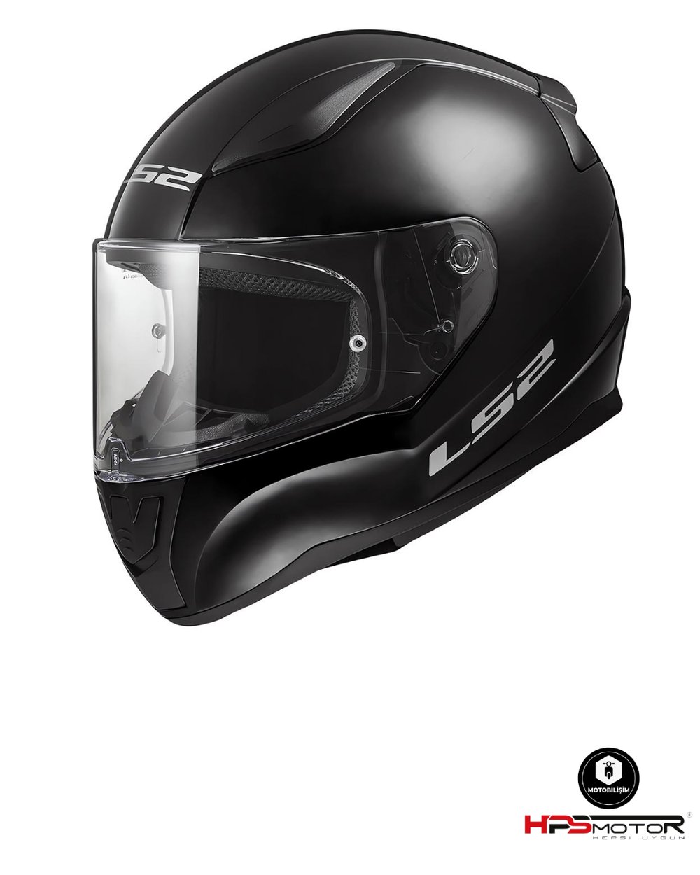 LS2 Rapid II Parlak Siyah Kask