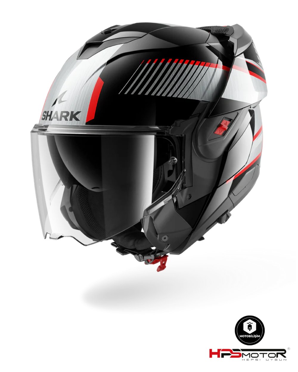 Shark Oxo Sıkter Çene Açılır Kask Gri