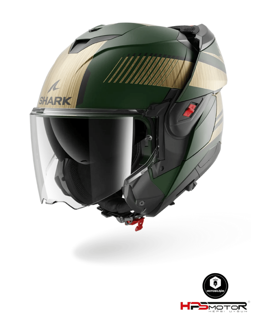Shark Oxo Sıkter Çene Açılır Kask Yeşil