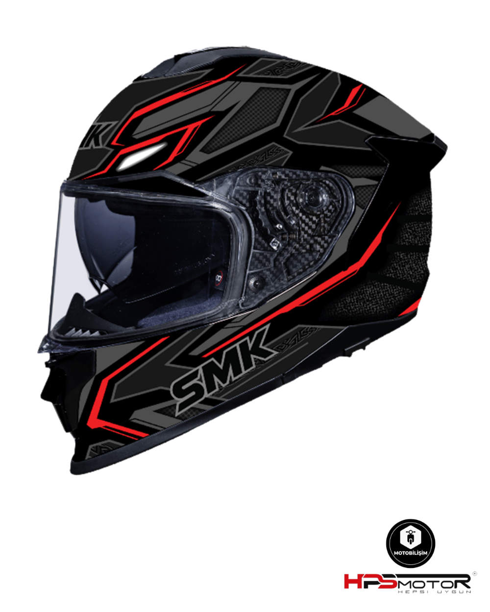 Smk Titan Fiber S01 Panther Kapalı Kask MA263