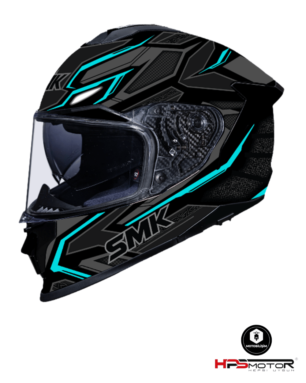 Smk Titan Fiber S01 Panther Kapalı Kask MA265