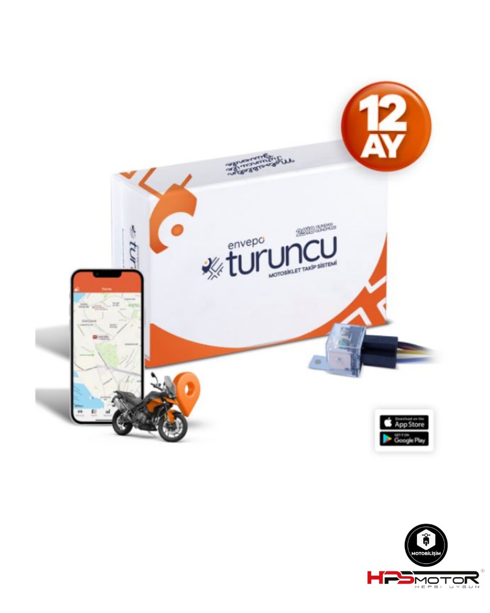 Turuncu Motosiklet Takip Cihazı (12 Ay)