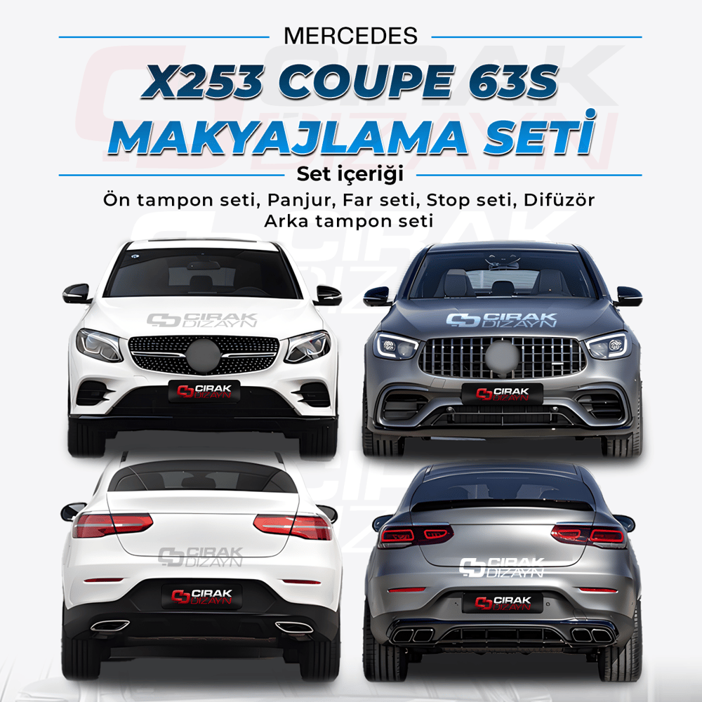   Mercedes BenzMercedes GLC Coupe X253 Uyumlu AMG 63S Makyajlama SetiGLC