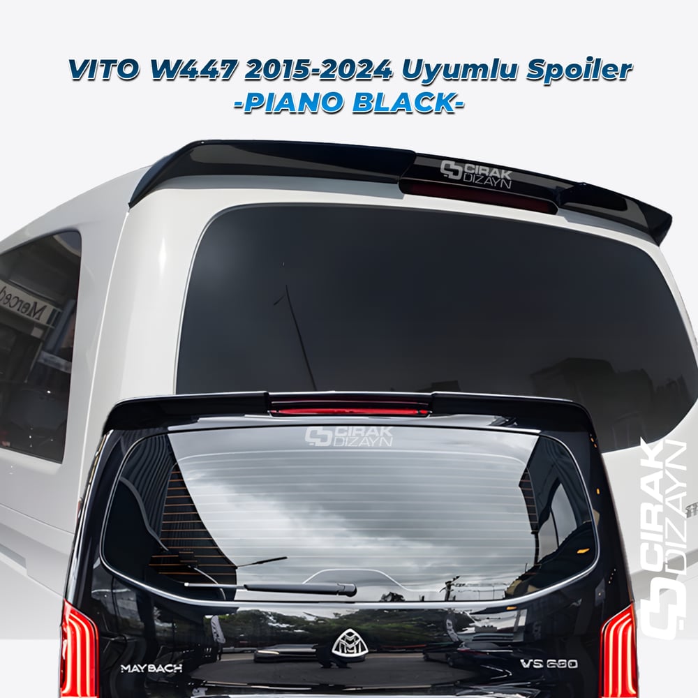 VITO W447 2015-2024 Uyumlu Spoiler / Pianoblack