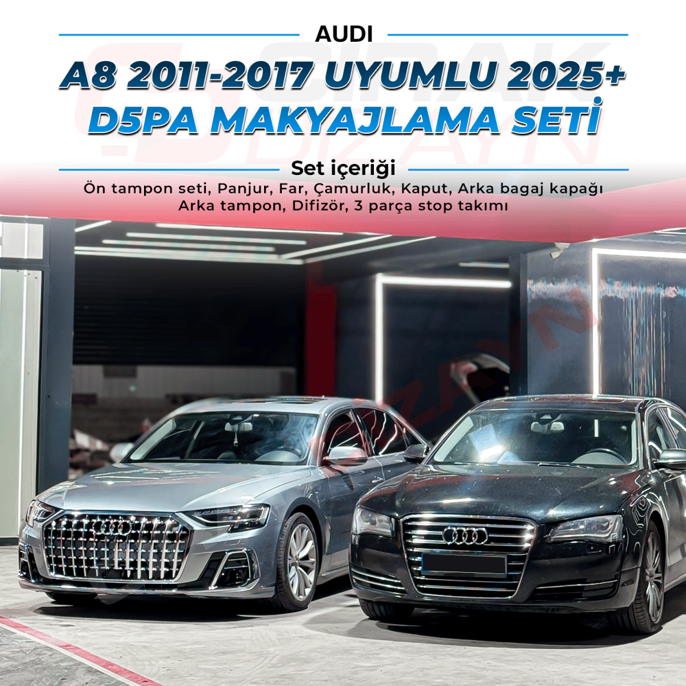 Audi A8 D4 Kasa Uyumlu 2025+ D5PA Makyajlama Seti