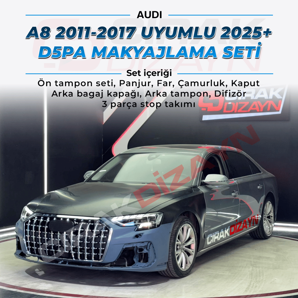 Audi A8 D4 Kasa Uyumlu 2025+ D5PA Makyajlama Seti