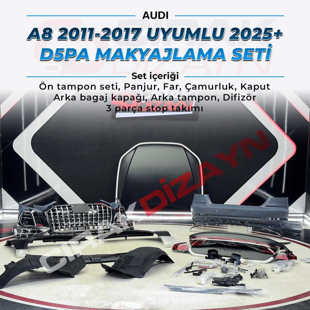 Audi A8 D4 Kasa Uyumlu 2025+ D5PA Makyajlama Seti