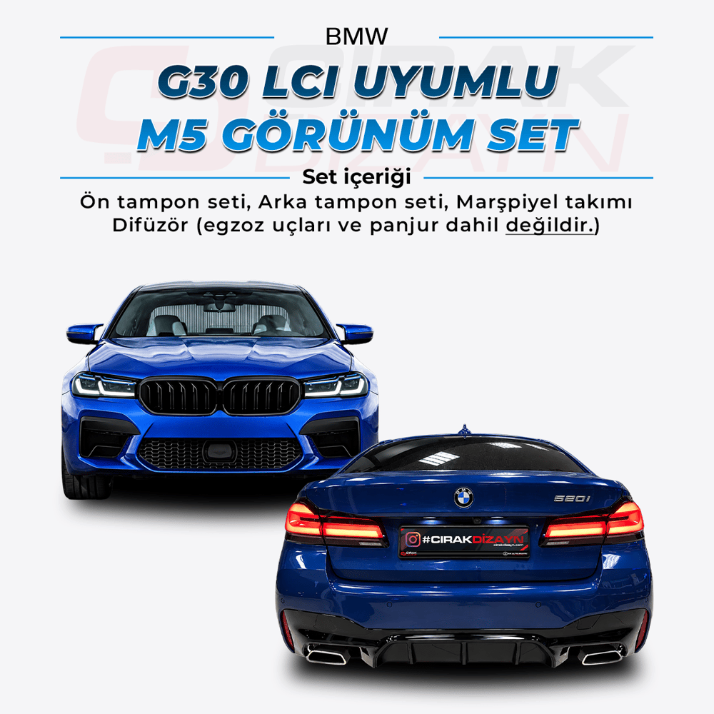 BMWBMW G30 LCI Uyumlu M5 Görünüm Body Kit SetiG30