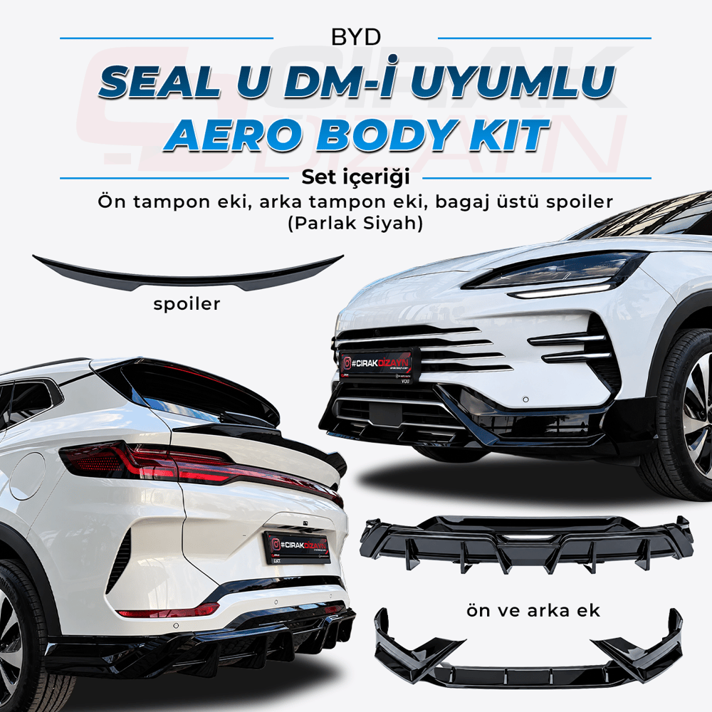 BYDBYD Seal U DM-i Uyumlu Aero Body Kit Seti Parlak SiyahBYD