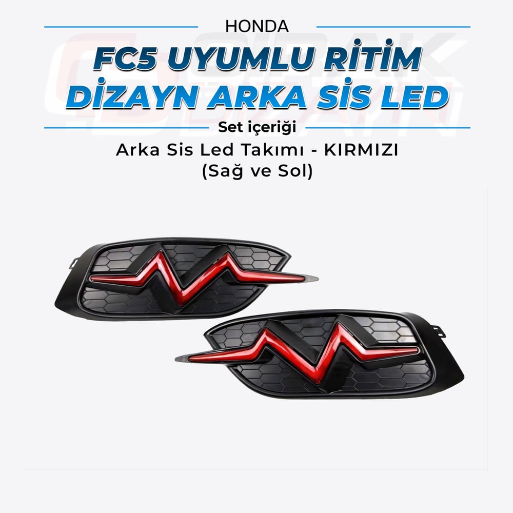 FC5 Uyumlu Ritim Dizayn Arka Led - KIRMIZI