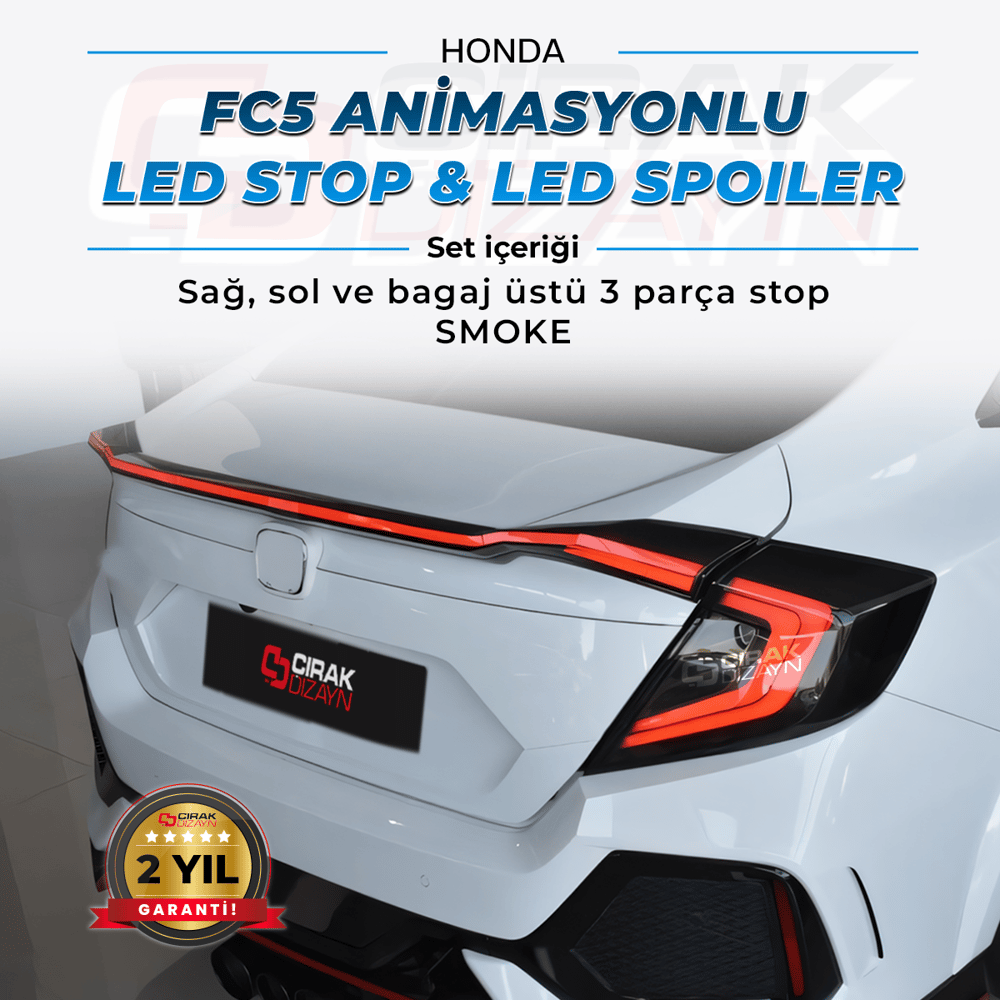Honda Civic FC5 Led Stop ve Led Spoiler