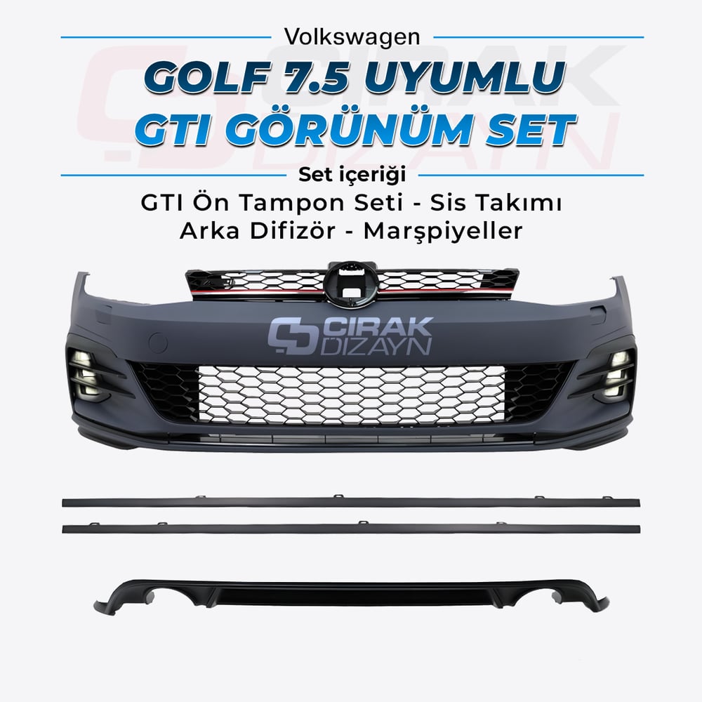 Golf 7.5 için GTI Seti (SİSLER DAHİL)