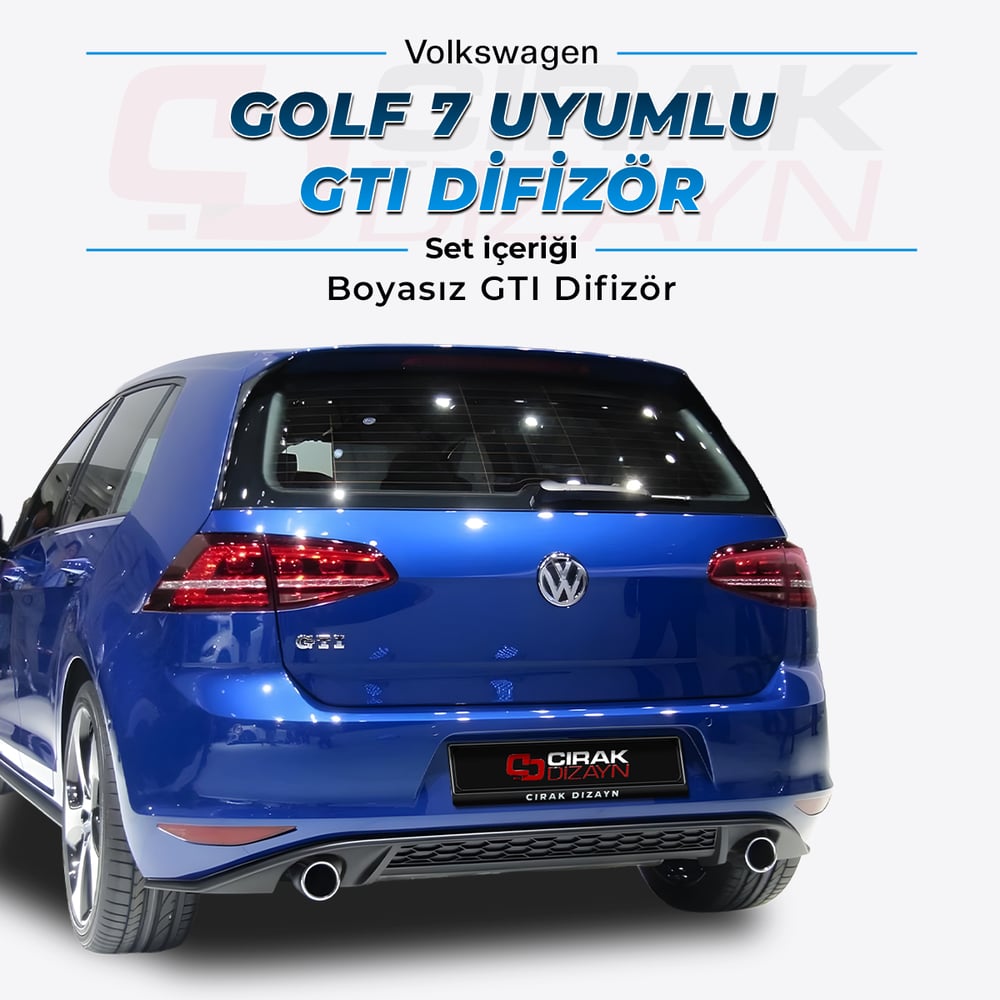 Golf 7 Uyumlu GTI Difizör - BOYASIZ