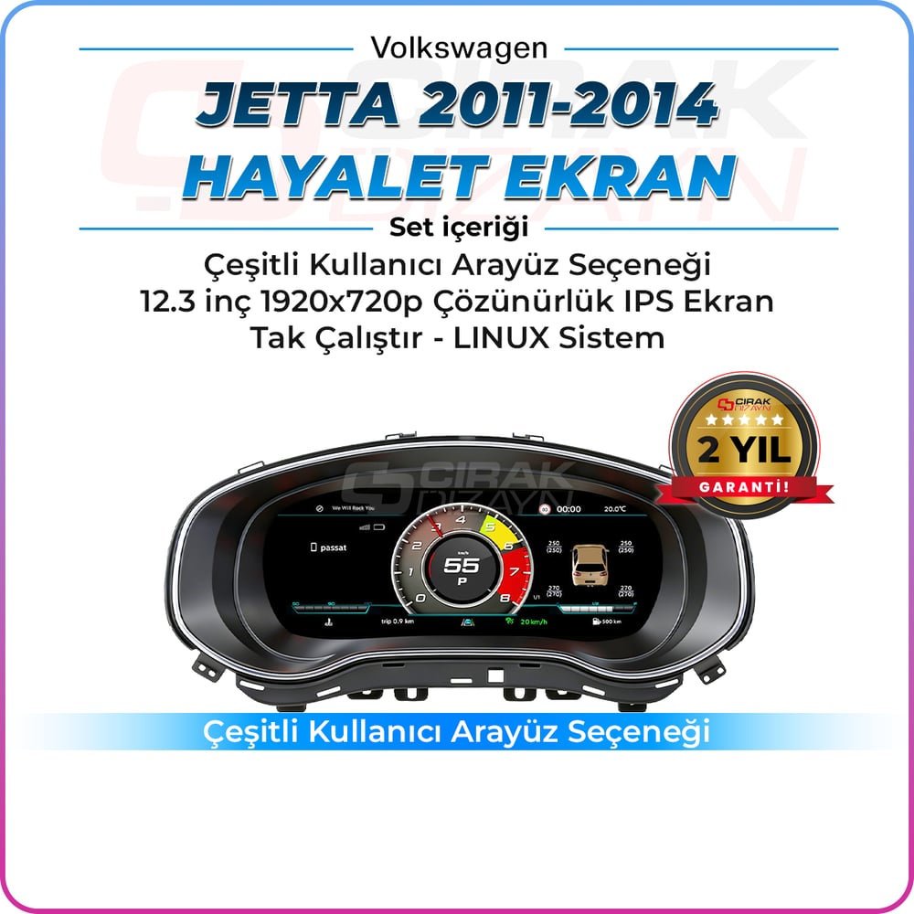 Jetta MK6 Uyumlu Hayalet Ekran