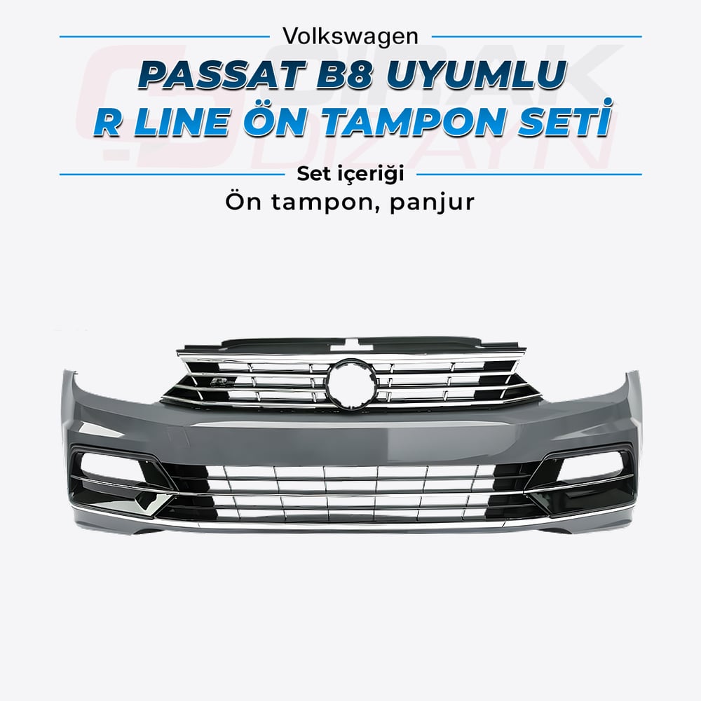 Passat B8 Uyumlu R Line Ön Tampon Set