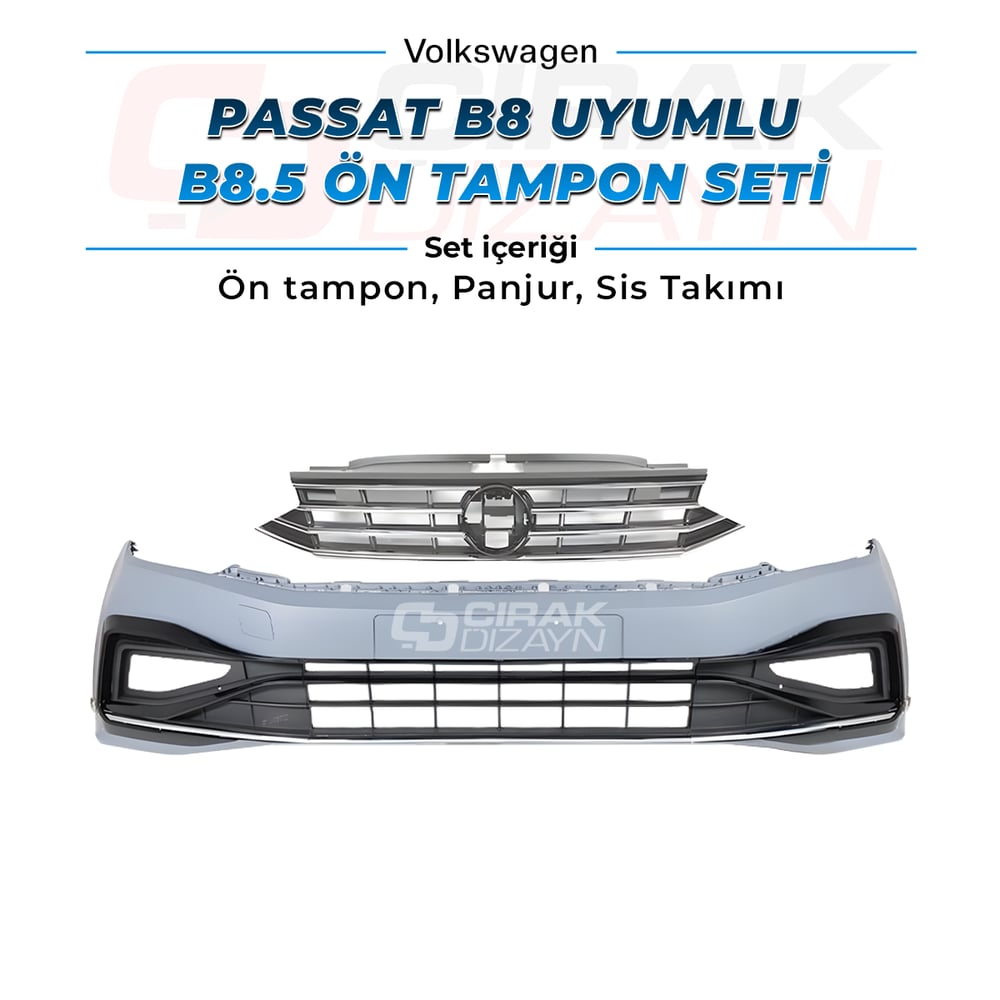 Passat B8 Uyumlu 8.5 Dizayn Ön Tampon Seti