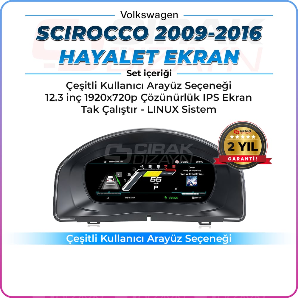 Scirocco Uyumlu Hayalet Ekran