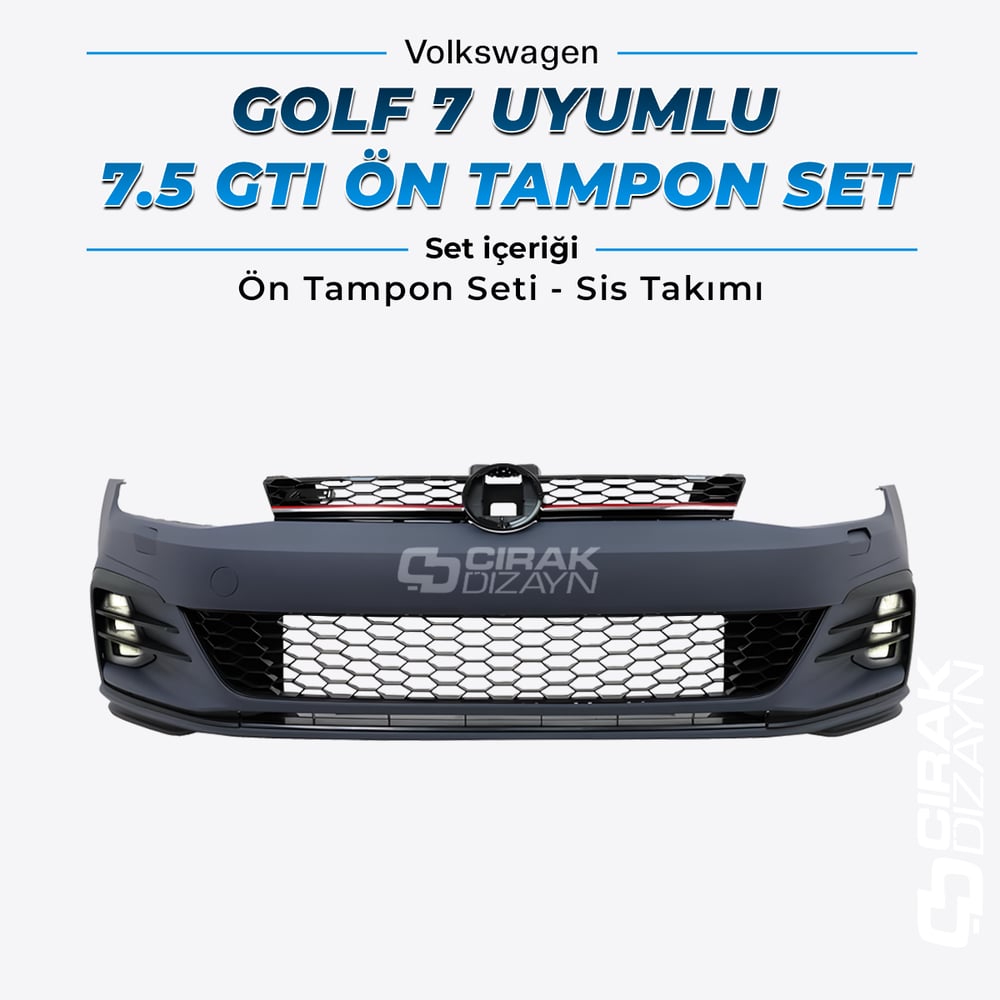 Volkswagen Golf 7 Uyumlu 7.5 GTI Ön Tampon Seti