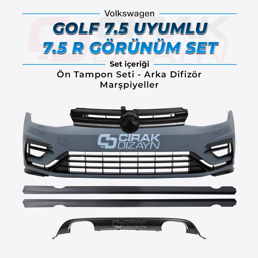 VW GOLF 7.5 UYUMLU 7.5R BODYKIT