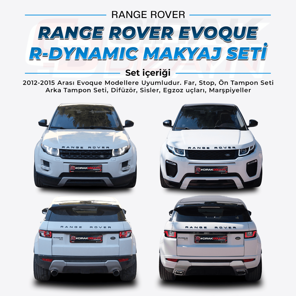 Land RoverRange Rover Evoque 2012-2015 Uyumlu R-Dynamic Dönüşüm SetiRange Rover