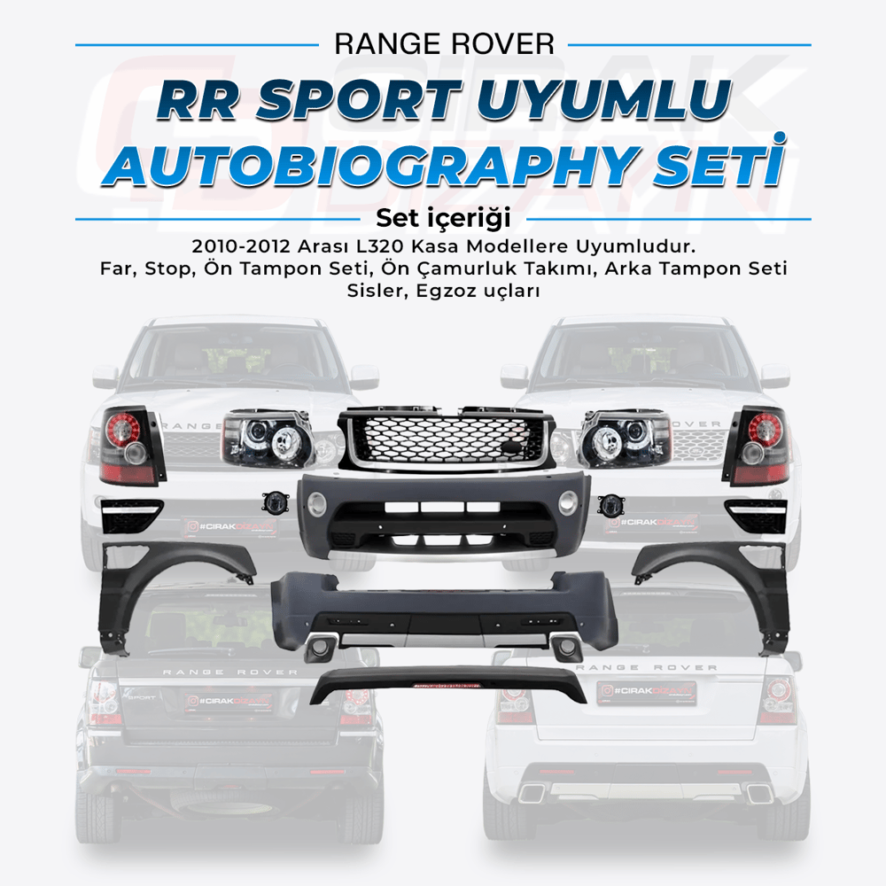 Range Rover Sport 2010-2012 Uyumlu Autobiography Dönüşüm Seti