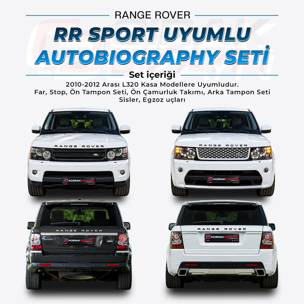 Range Rover Sport 2010-2012 Uyumlu Autobiography Dönüşüm Seti