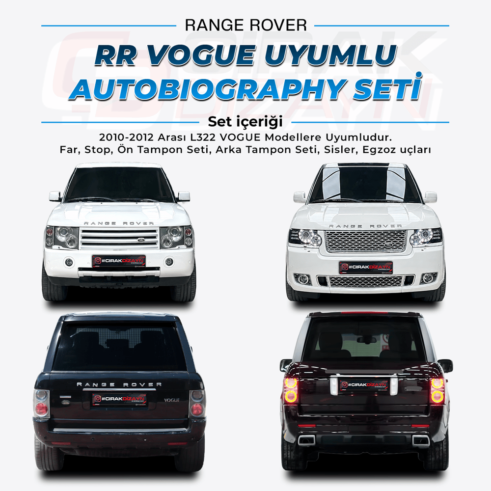 Range Rover Vogue 2010-2012 Uyumlu Autobiography Dönüşüm Seti
