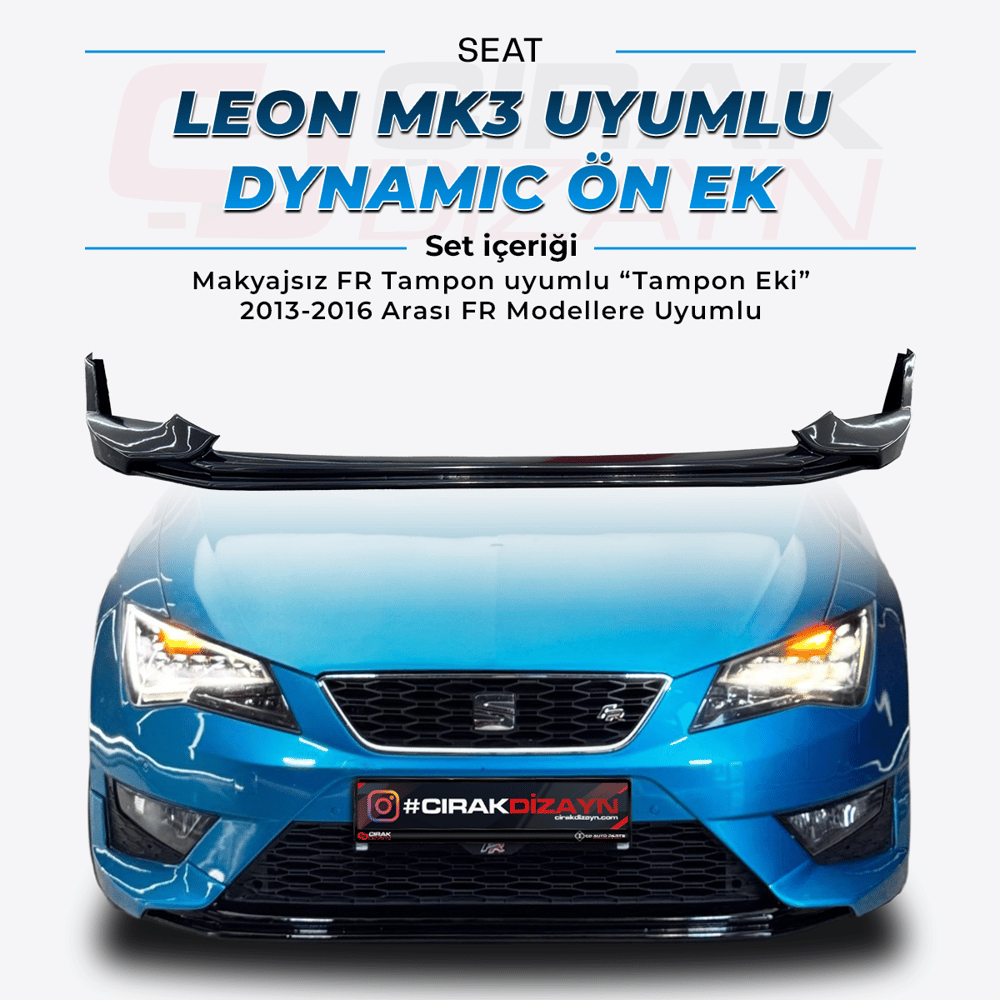 Leon MK3 Makyajsız FR Kasa Uyumlu Ön Tampon Eki