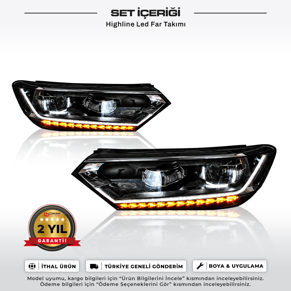 Passat B8 Uyumlu Highline Led Far (FULL LED)