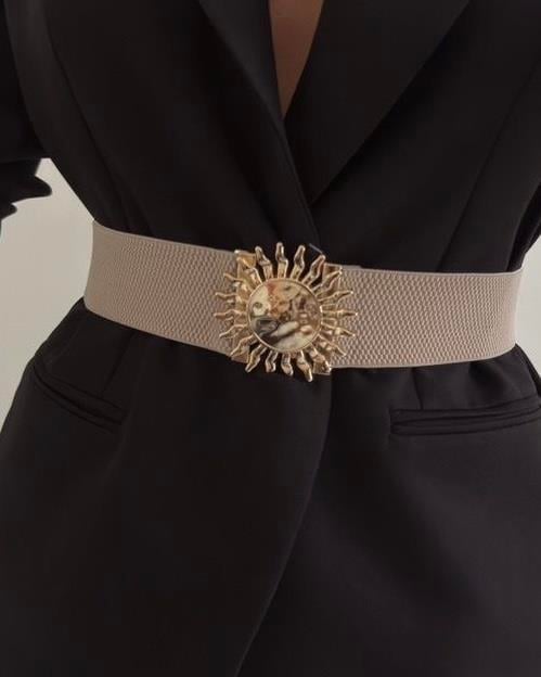LASTİK MODEL GÜNEŞ BEJ KEMER 