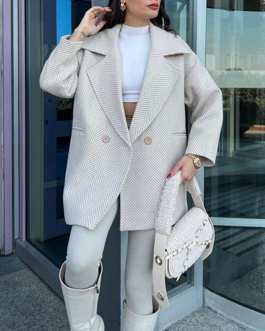 OVERSIZE KILÇIK DESEN KABAN