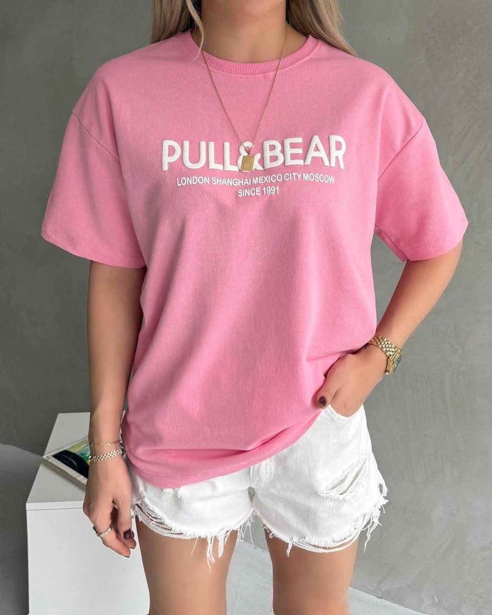 PULL PAMUKLU OVERSİZE KESİM BASİC TİŞÖRT 