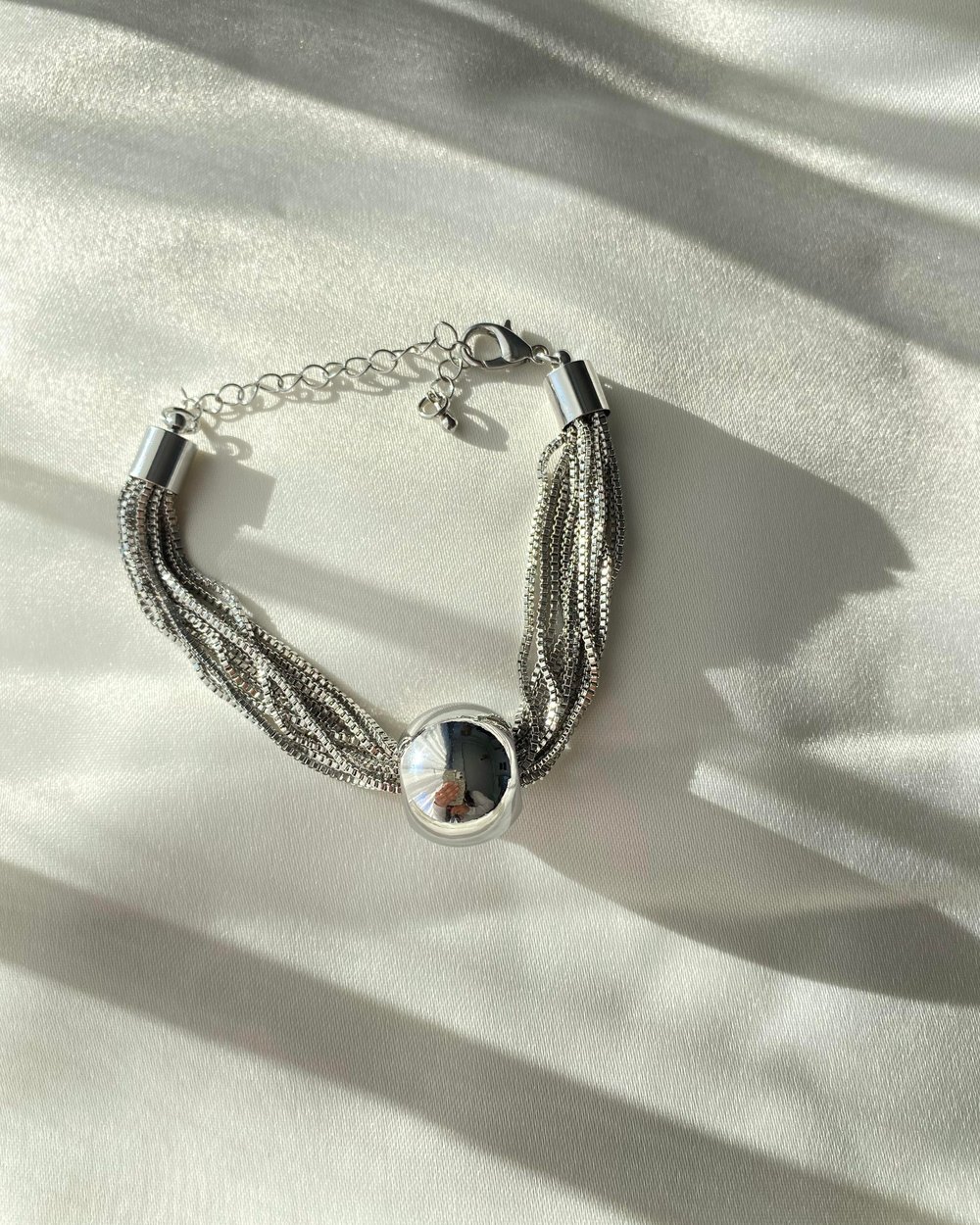 Silver Top Detay Bileklik (Çelik)