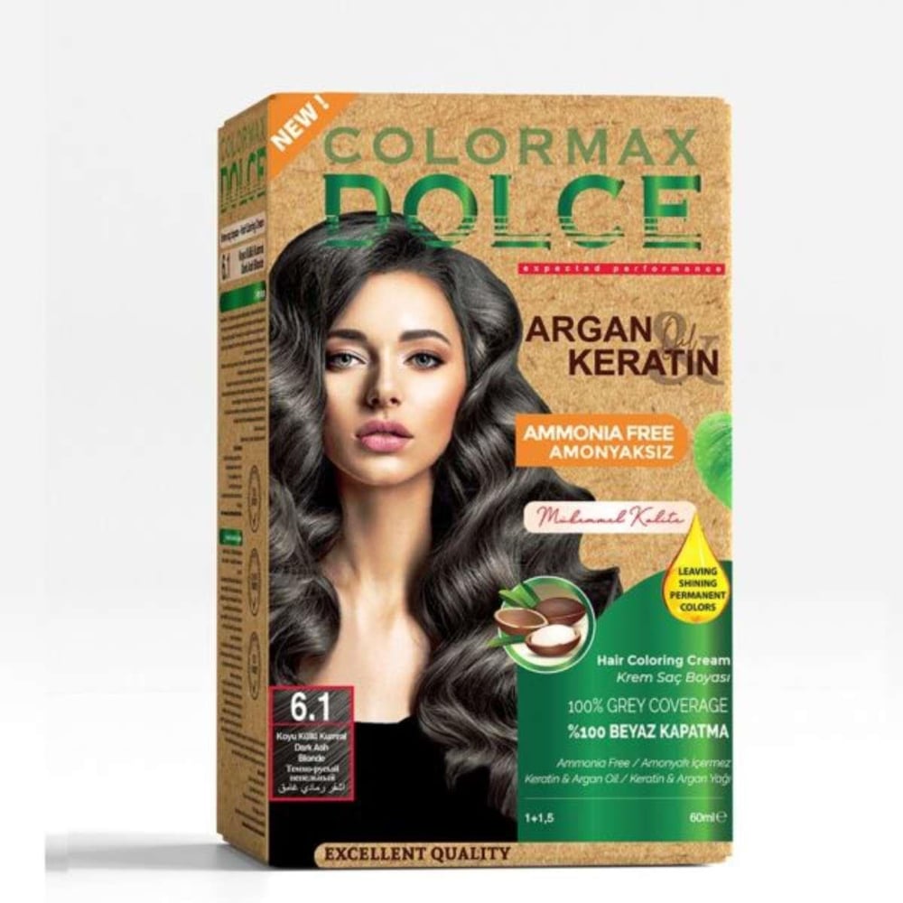 Colormax Dolce Amonyaksız Saç Boyası Koyu Küllü Kumral 6.1