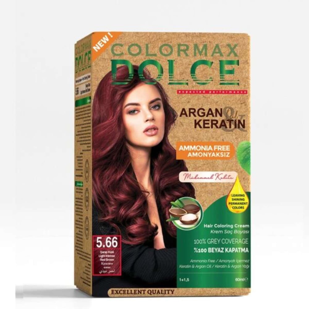 Colormax Dolce Amonyaksız Saç Boyası Şarap Kızılı 5.66