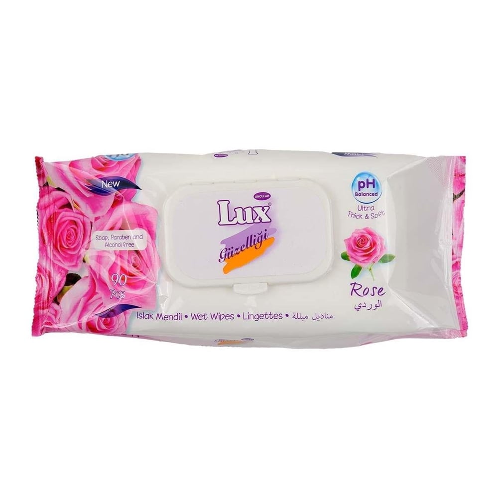 Lux Islak Mendil Gül 90 Lı