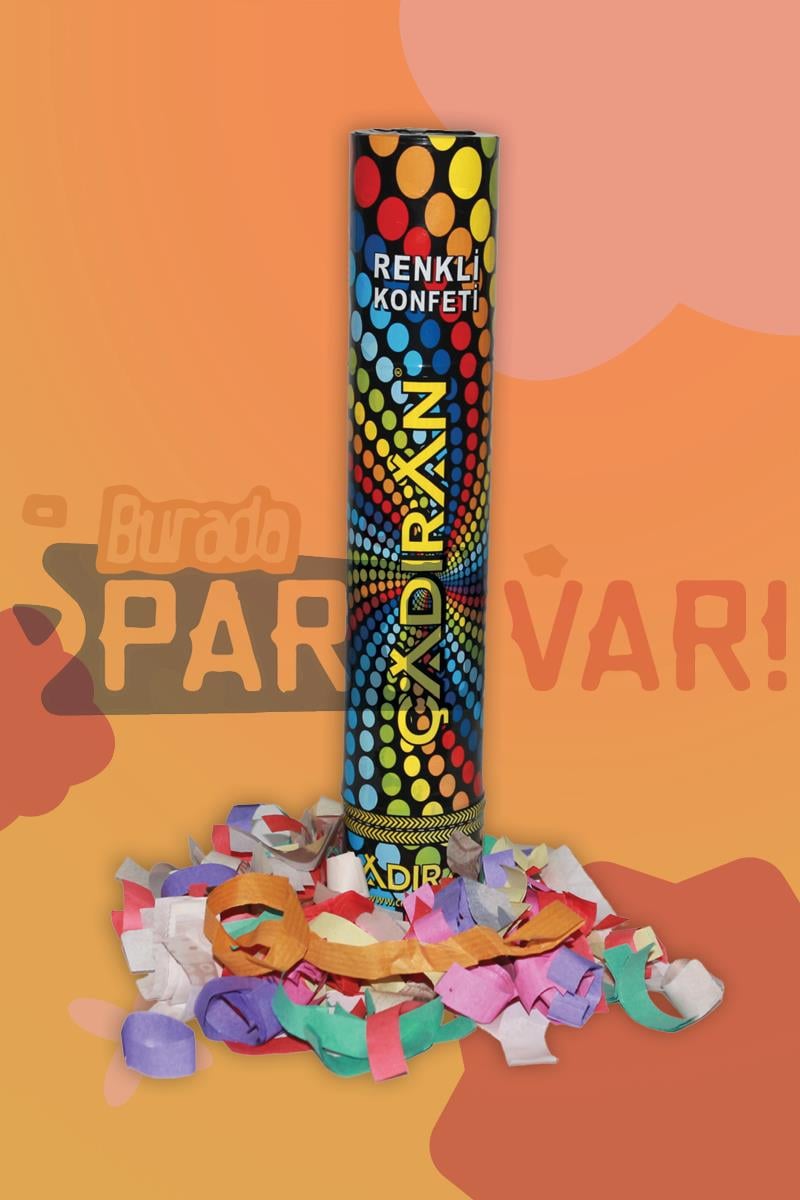 30 CM RENKLİ KONFETİ