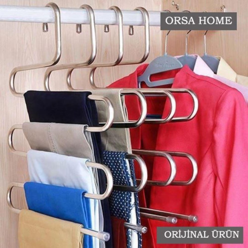 140 Krom  Dolap İçi Akıllı Pantolon Askısı