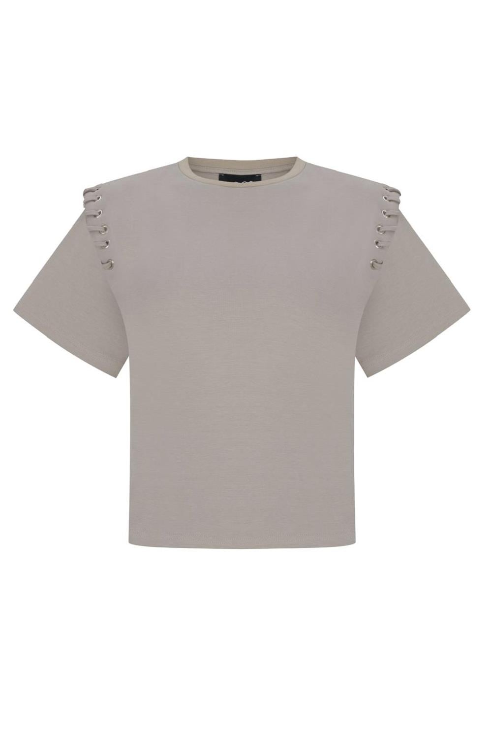 GLORIA TSHIRT GOLD DETAILS BEJ
