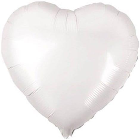 Kalpli Folyo Balon Beyaz 40 cm