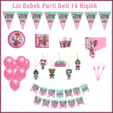 Lol Bebek Parti Seti 16 Kişilik