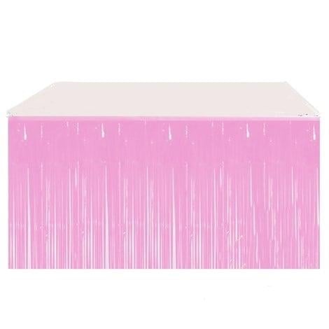 Pembe Püsküllü Masa Eteği