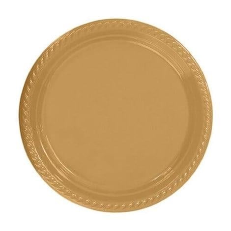 Plastik Gold Altın Tabak 25 Adet