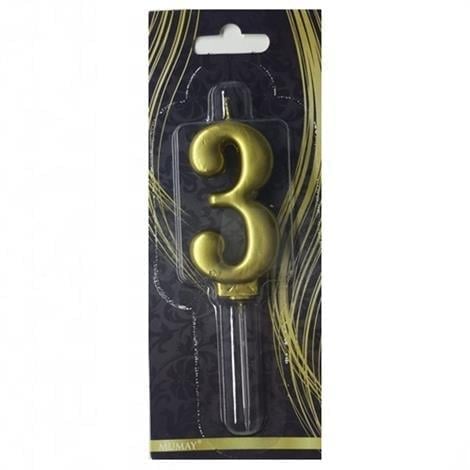 Rakam Mum 3 Gold Altın