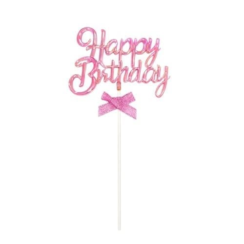 Happy Bırthday Pembe Pasta Süsü 