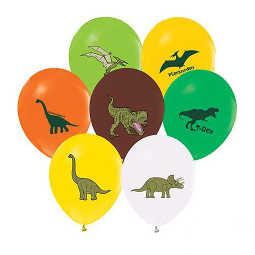 Jurassic Dinozor Baskılı Balon 8 adet